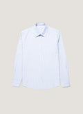 Men's Poplin Shirt in Sky Blue/White/Navy
