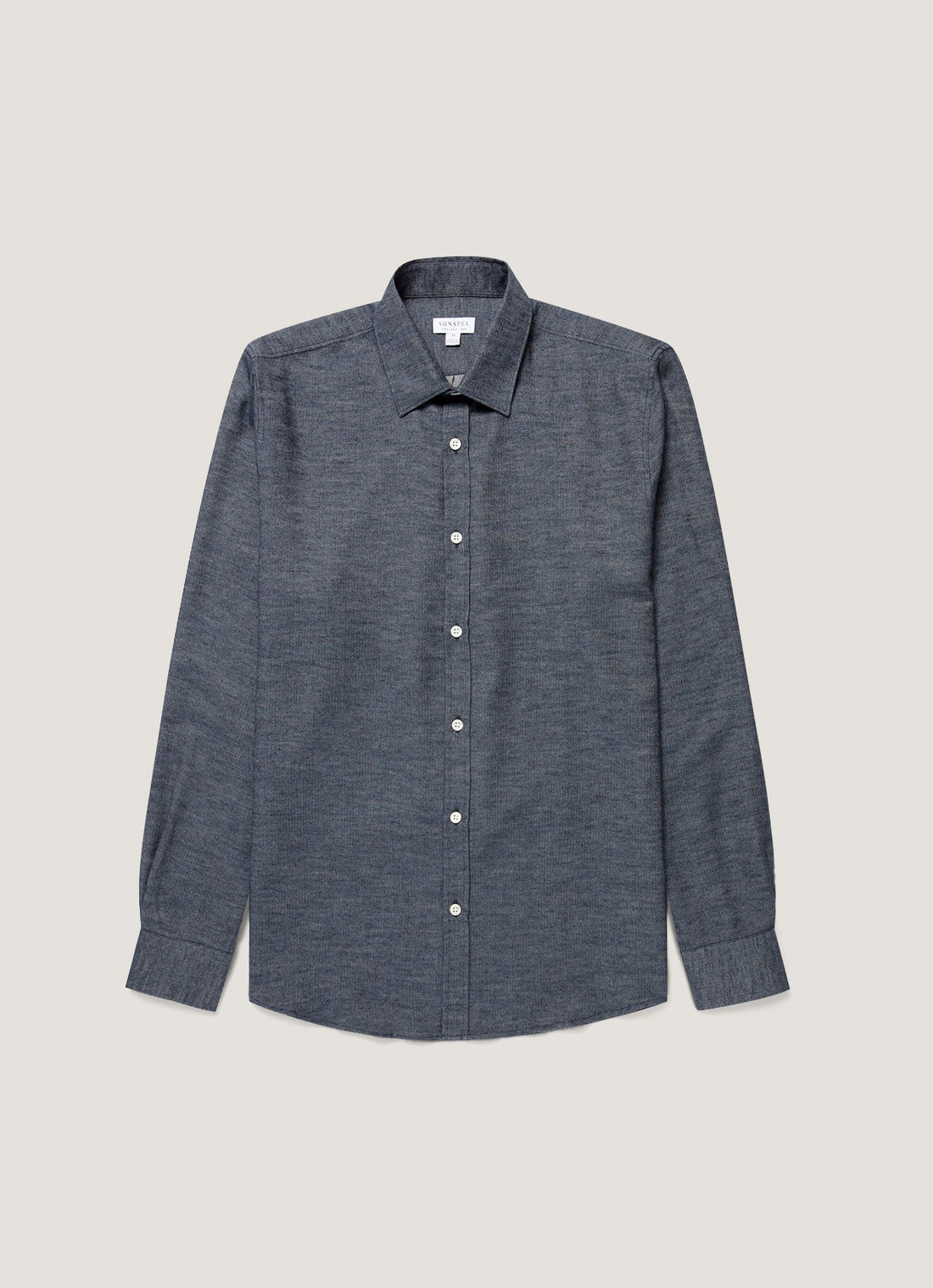 Cotton Cashmere Herringbone Shirt
