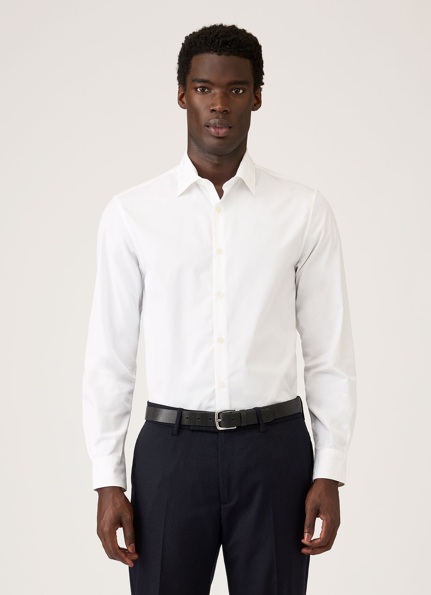 Men's Cotton Poplin Shirt in White