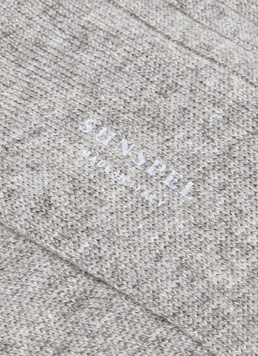 Men's Cashmere Ribbed Socks in Mid Grey Melange