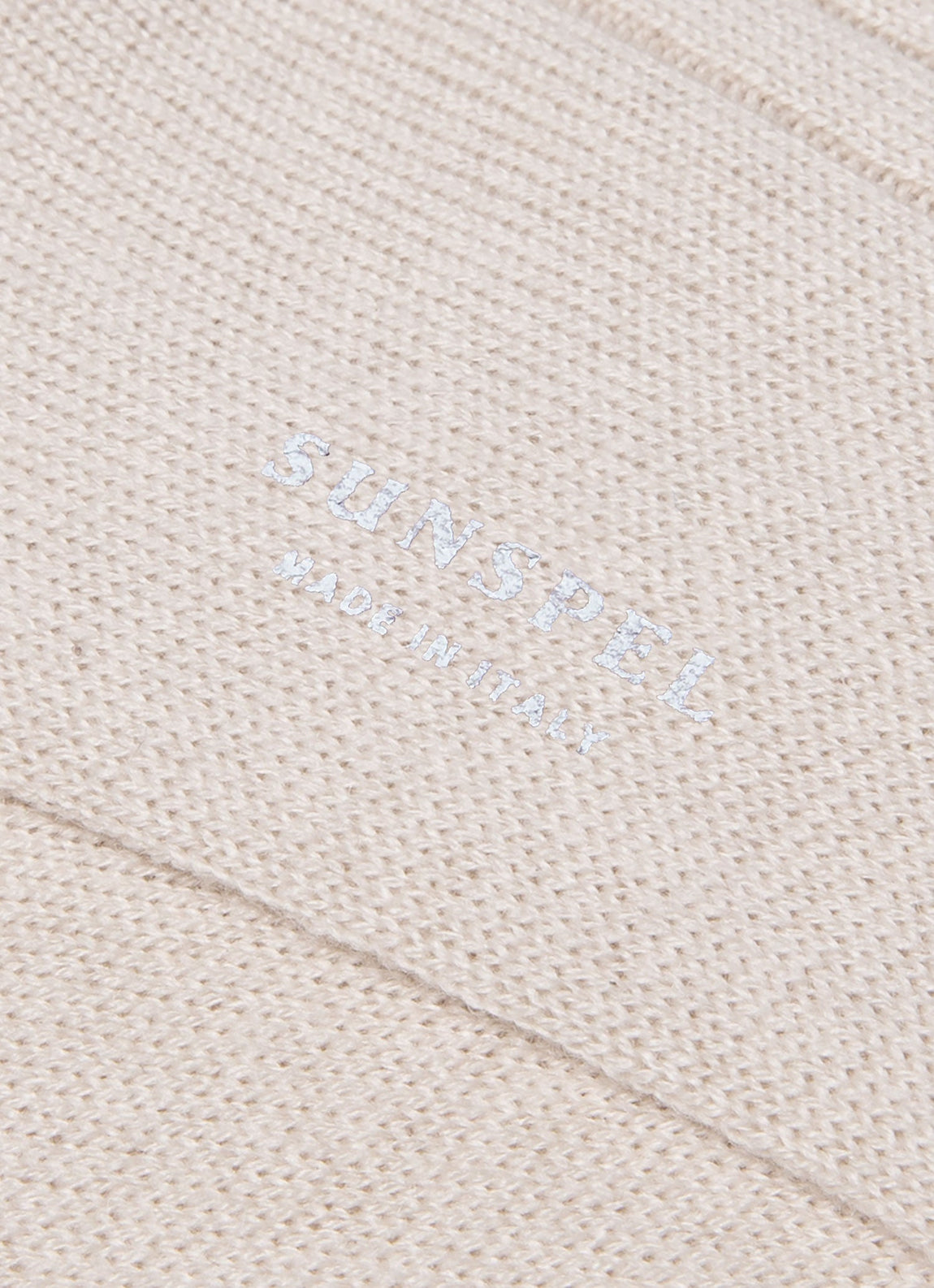 Men's Cashmere Ribbed Socks in Natural