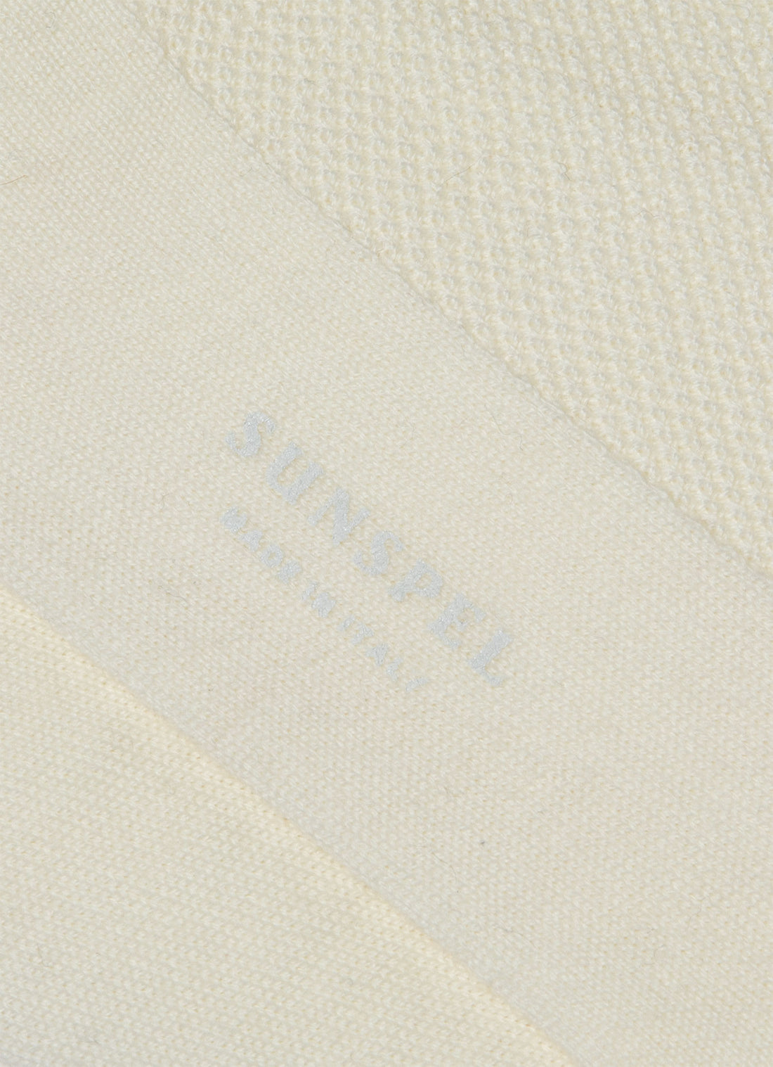 Men's Merino Wool Waffle Socks in Ecru