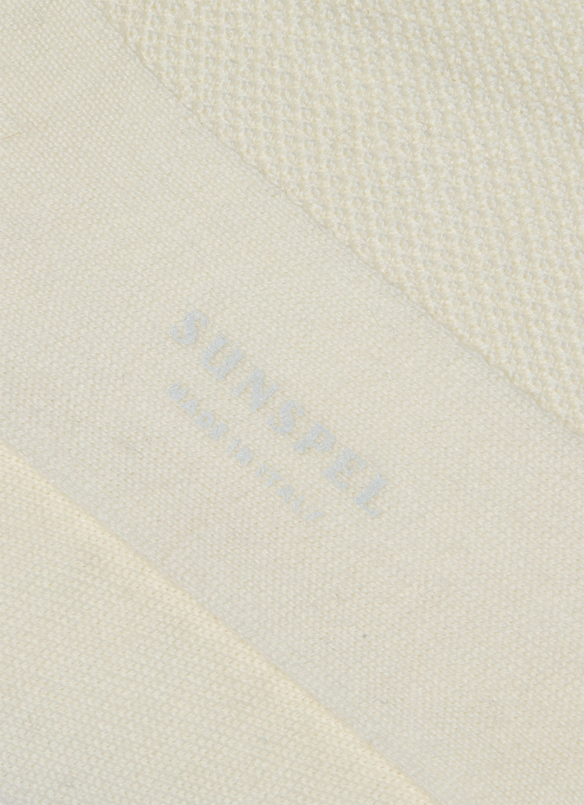 Men's Merino Wool Waffle Socks in Ecru