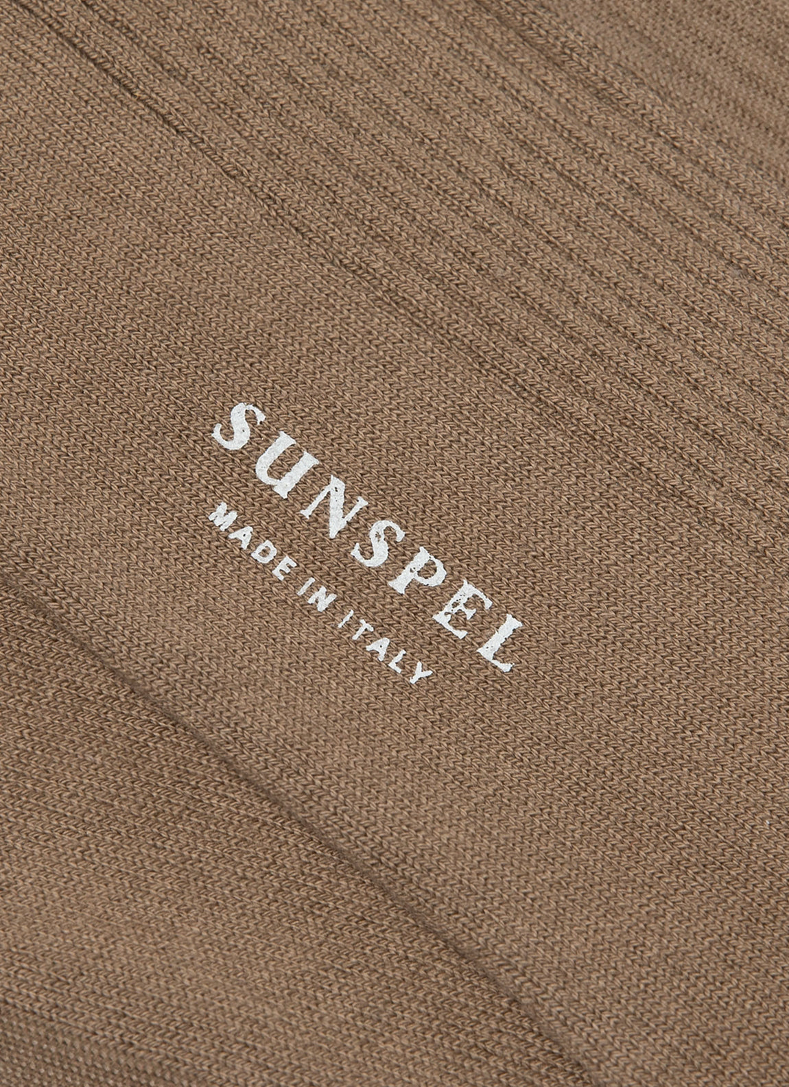 Men's Cotton Ribbed Socks in Mink