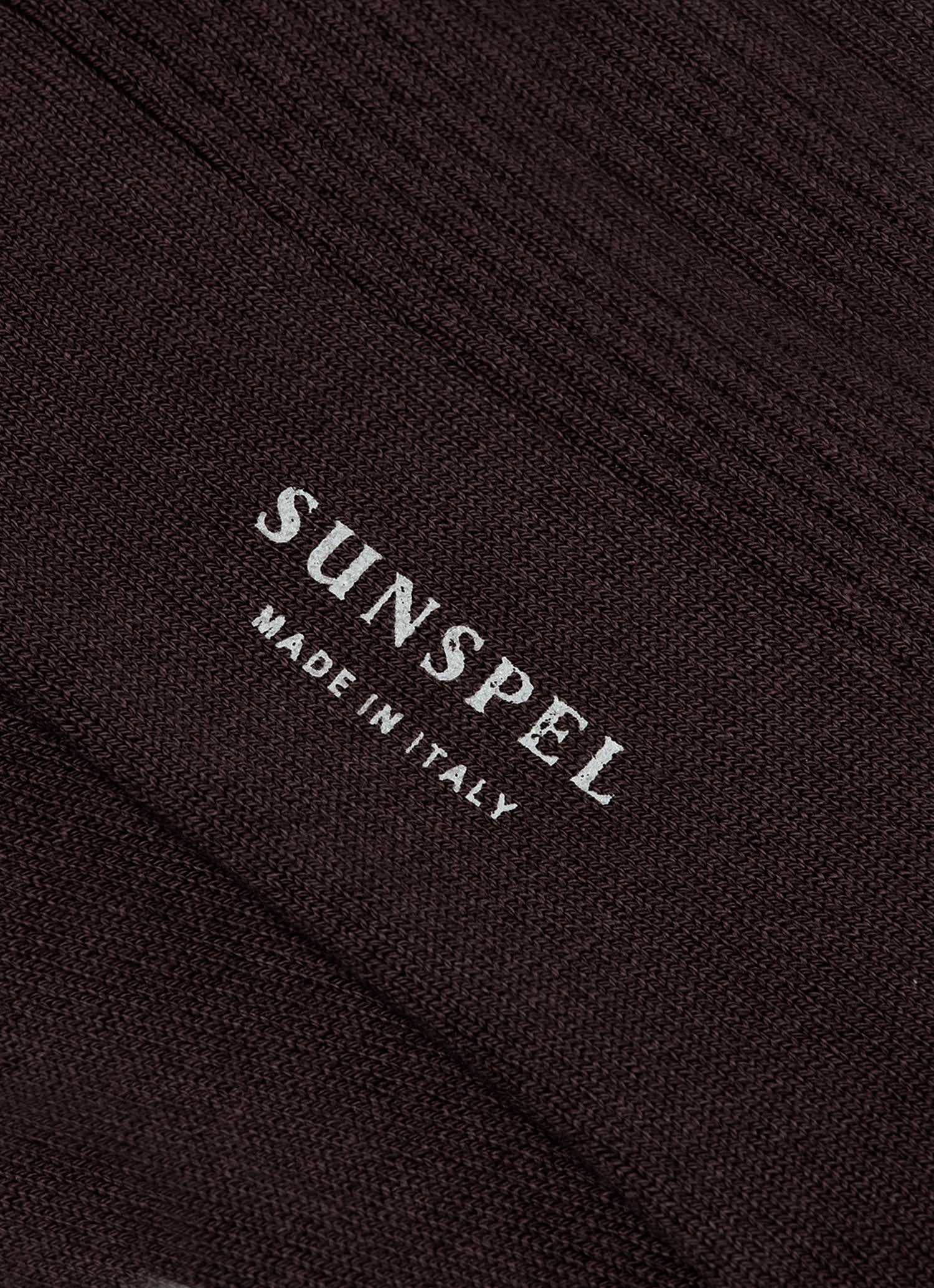 Men's Cotton Ribbed Socks in Truffle