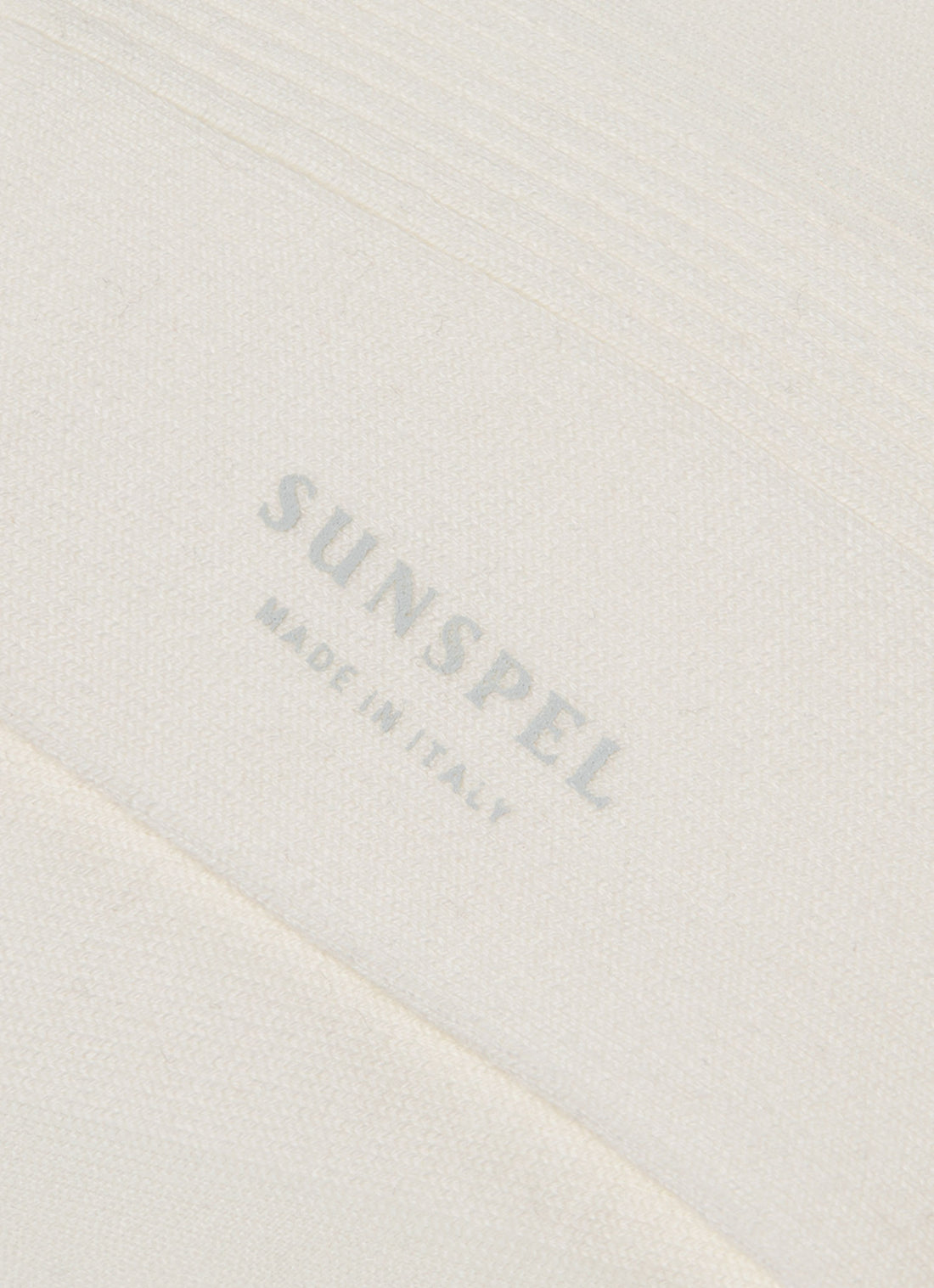 Men's Cotton Ribbed Socks in Archive White