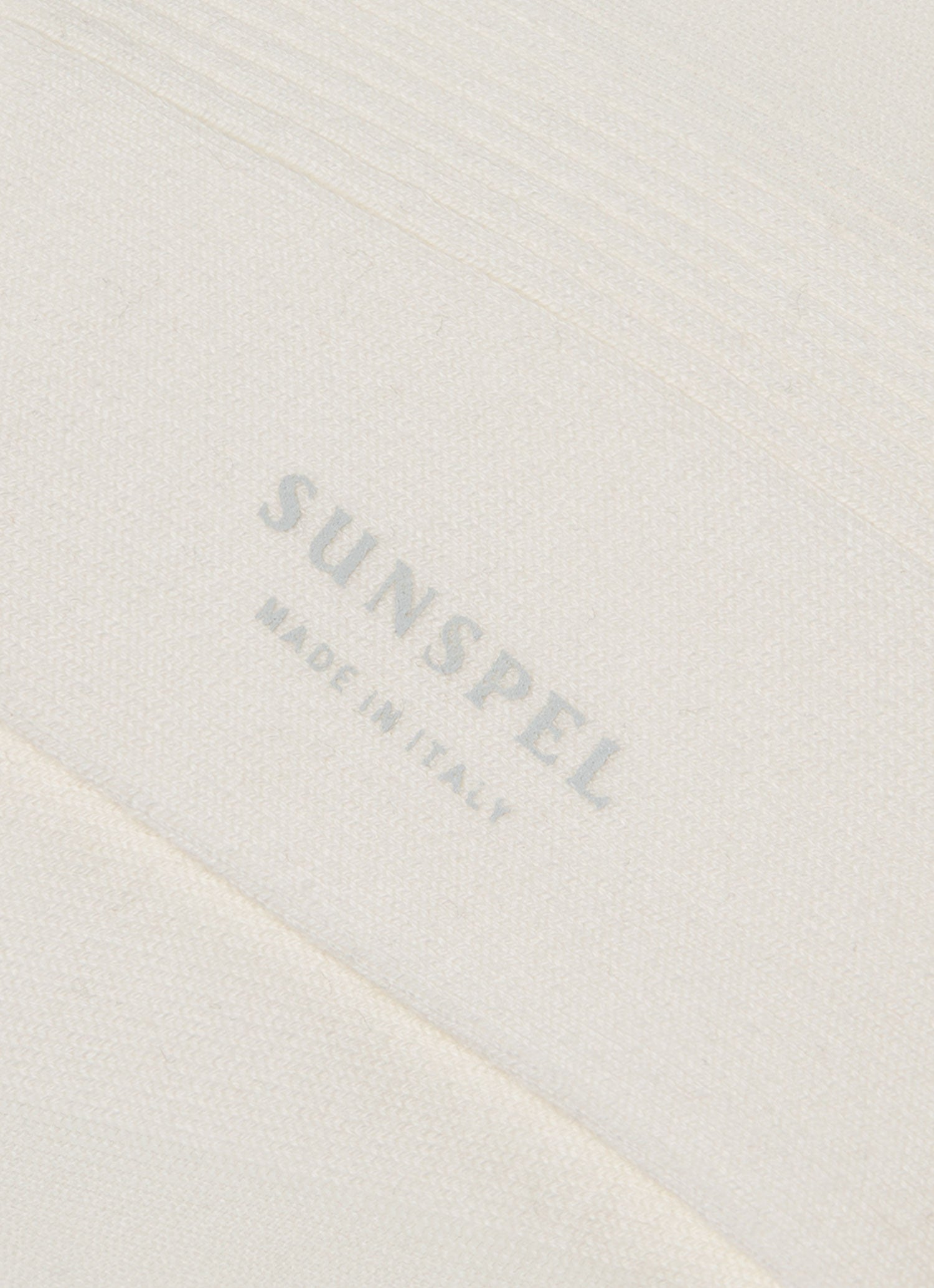 Men's Cotton Ribbed Socks in Archive White