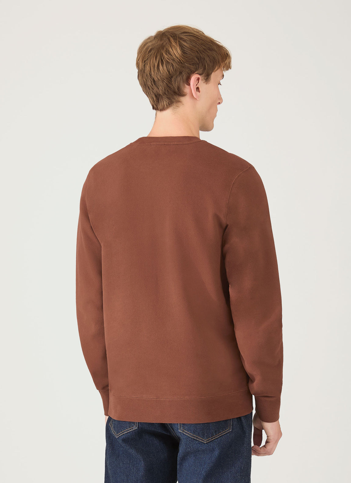 Men's Loopback Sweatshirt in Conker Brown