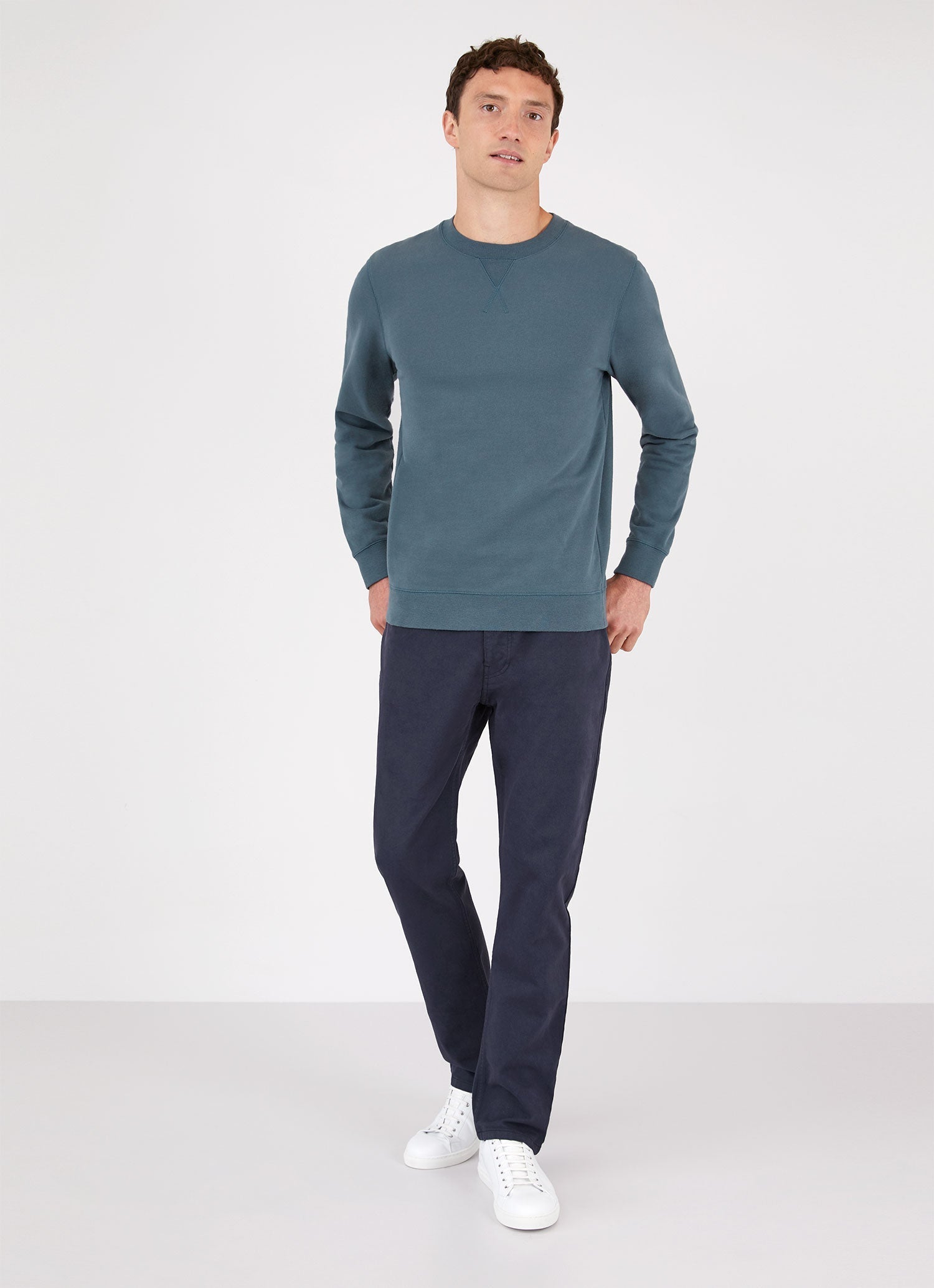 Men's Loopback Sweatshirt in Dark Petrol