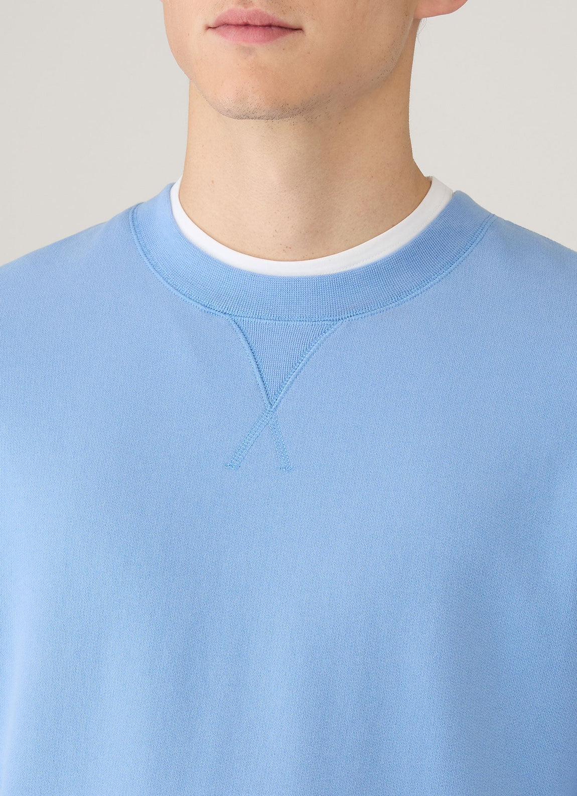 Men's Loopback Sweatshirt in Azure Blue