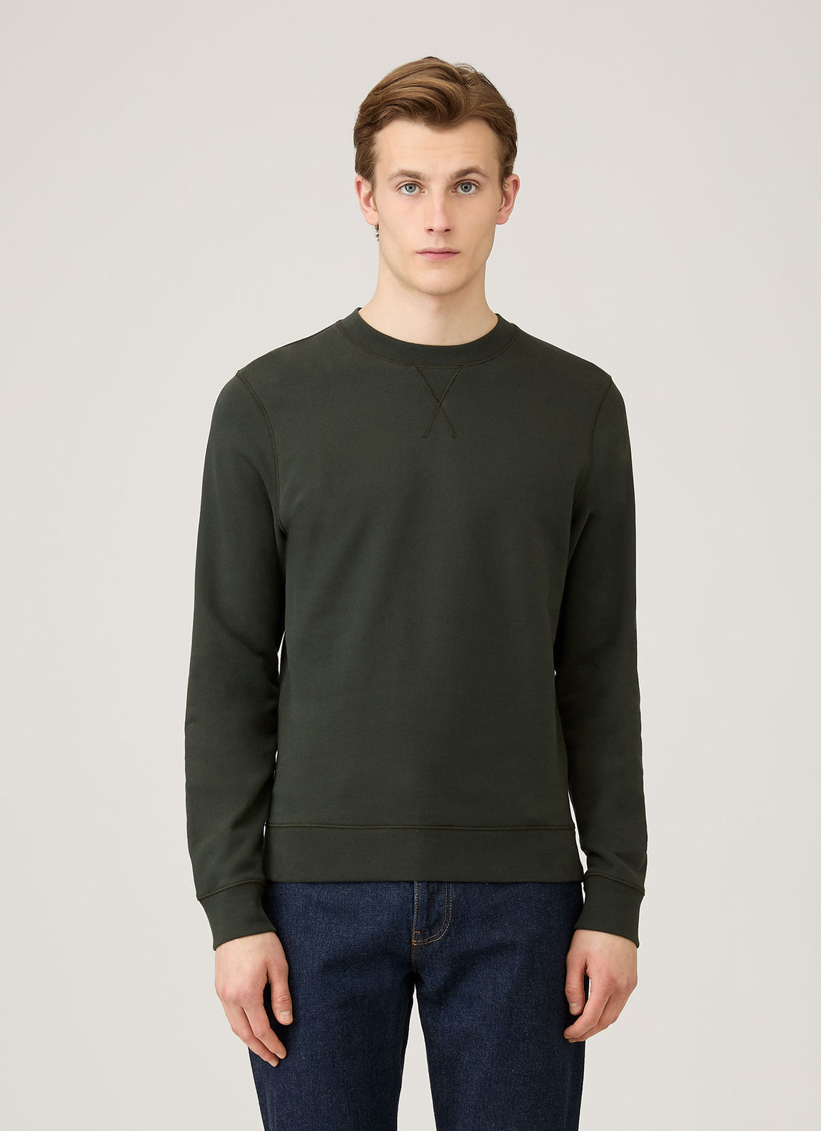 Men's Loopback Sweatshirt in Dark Green