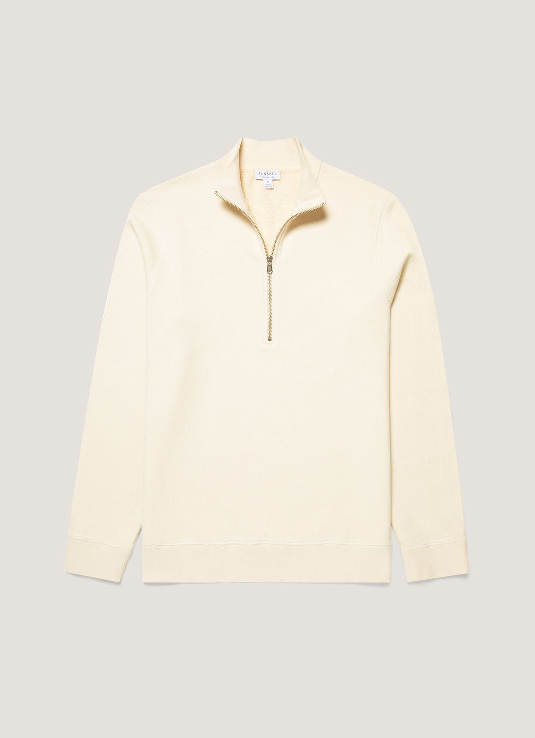 Men's Undyed Half Zip Loopback Sweatshirt in Undyed