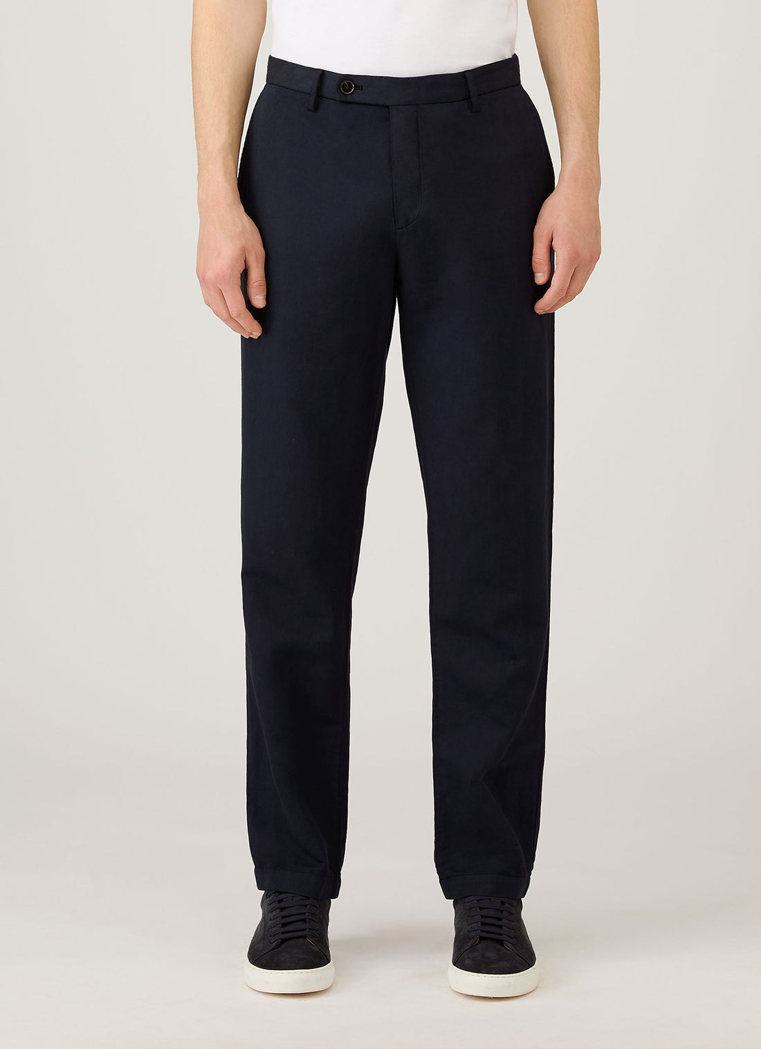 Men's Cotton Linen Trouser in Navy