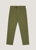 Men's Cotton Linen Trouser in Deep Olive