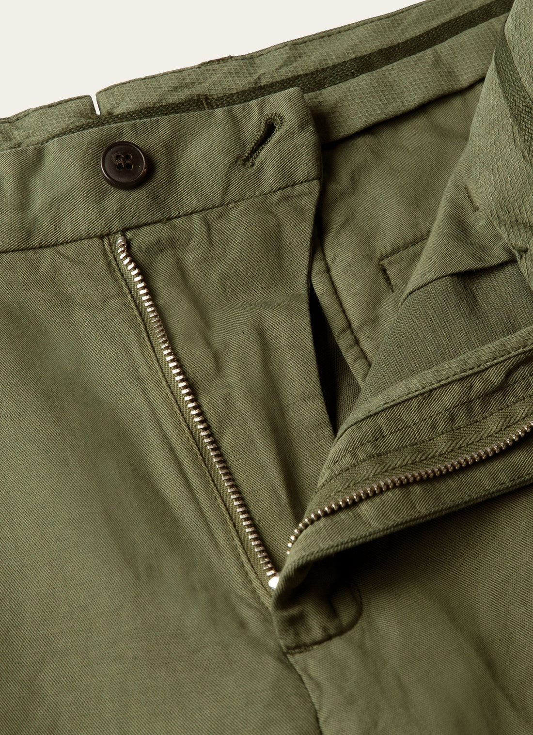 Men's Cotton Linen Trouser in Deep Olive