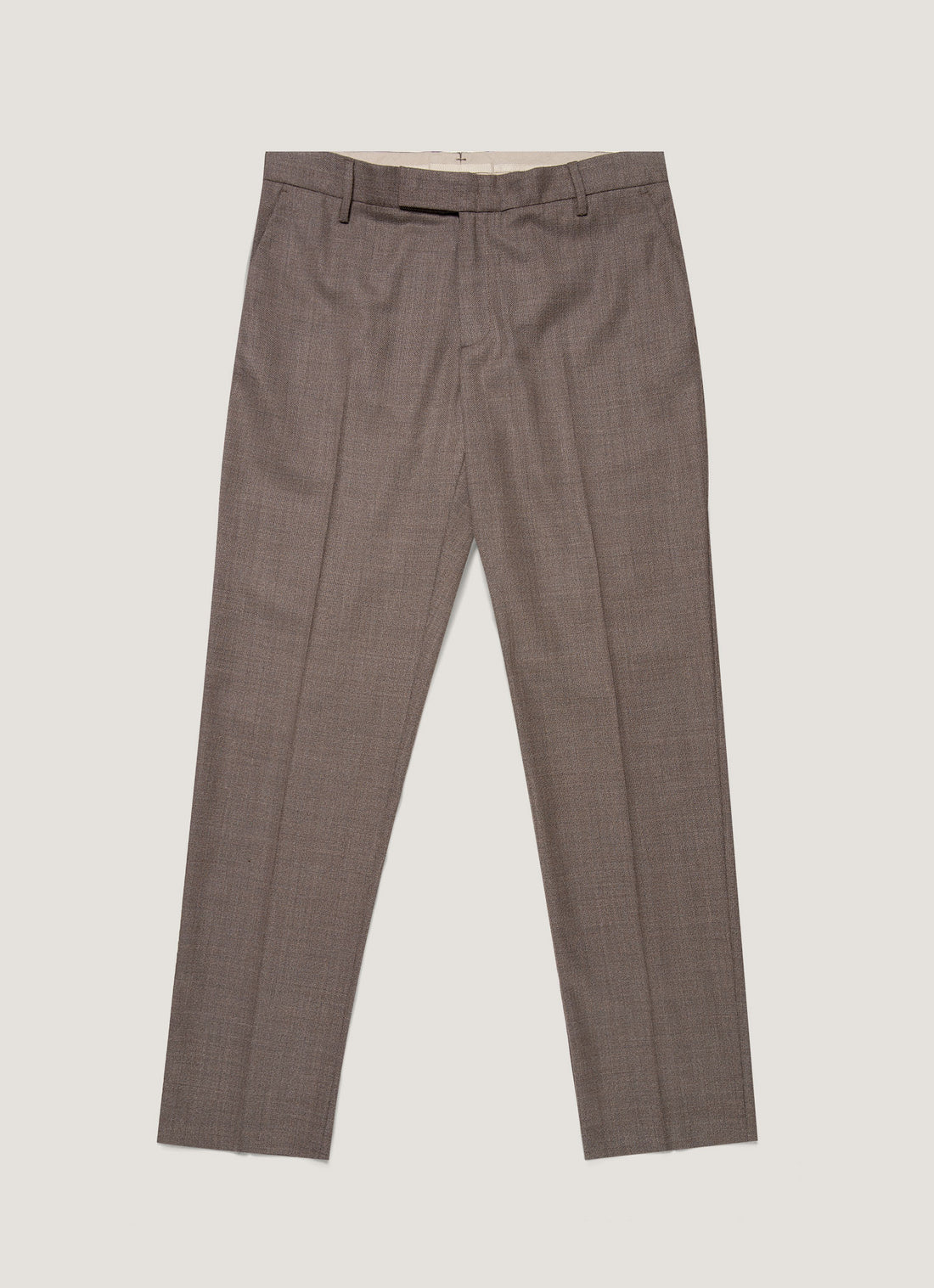 Men's Lightweight Travel Wool Trouser in Light Coffee Melange