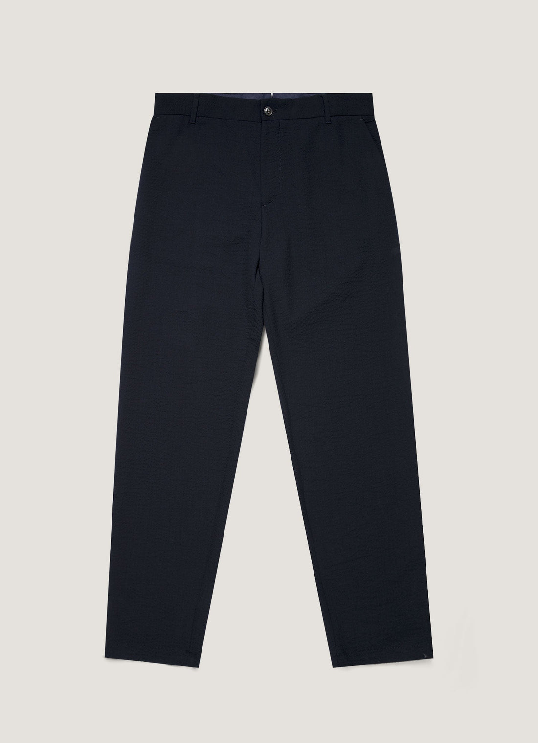 Men's Seersucker Wool Trouser in Navy