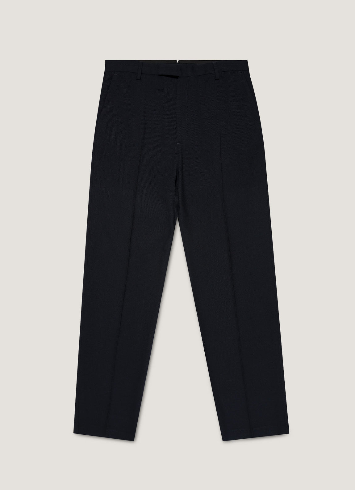 Men's Textured Wool Trouser in Navy