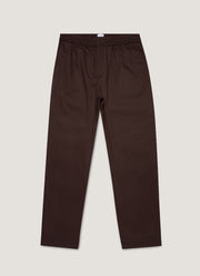 Men's Cotton Cashmere Drawstring Trouser in Truffle