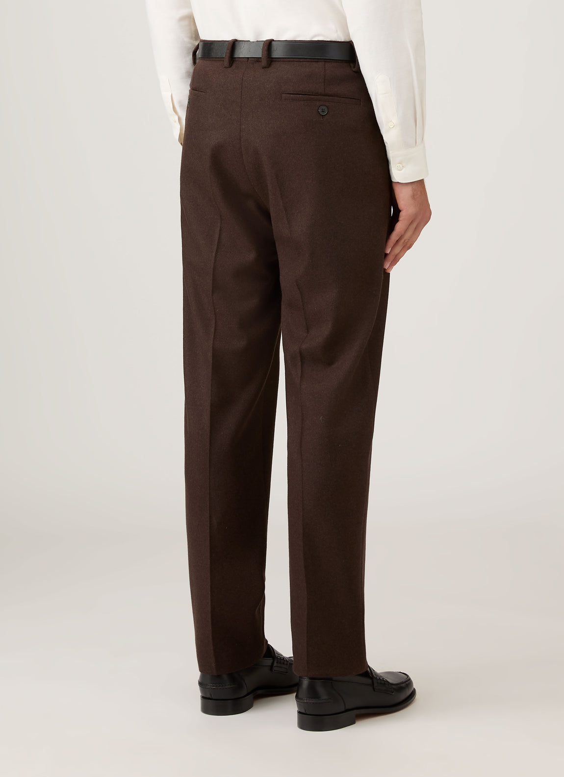 Men's Boiled Wool Trouser in Truffle