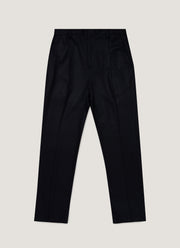 Men's Boiled Wool Trouser in Navy