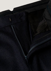 Men's Boiled Wool Trouser in Navy