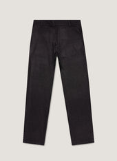 Men's Wool Cashmere Flannel Trouser in Charcoal Melange
