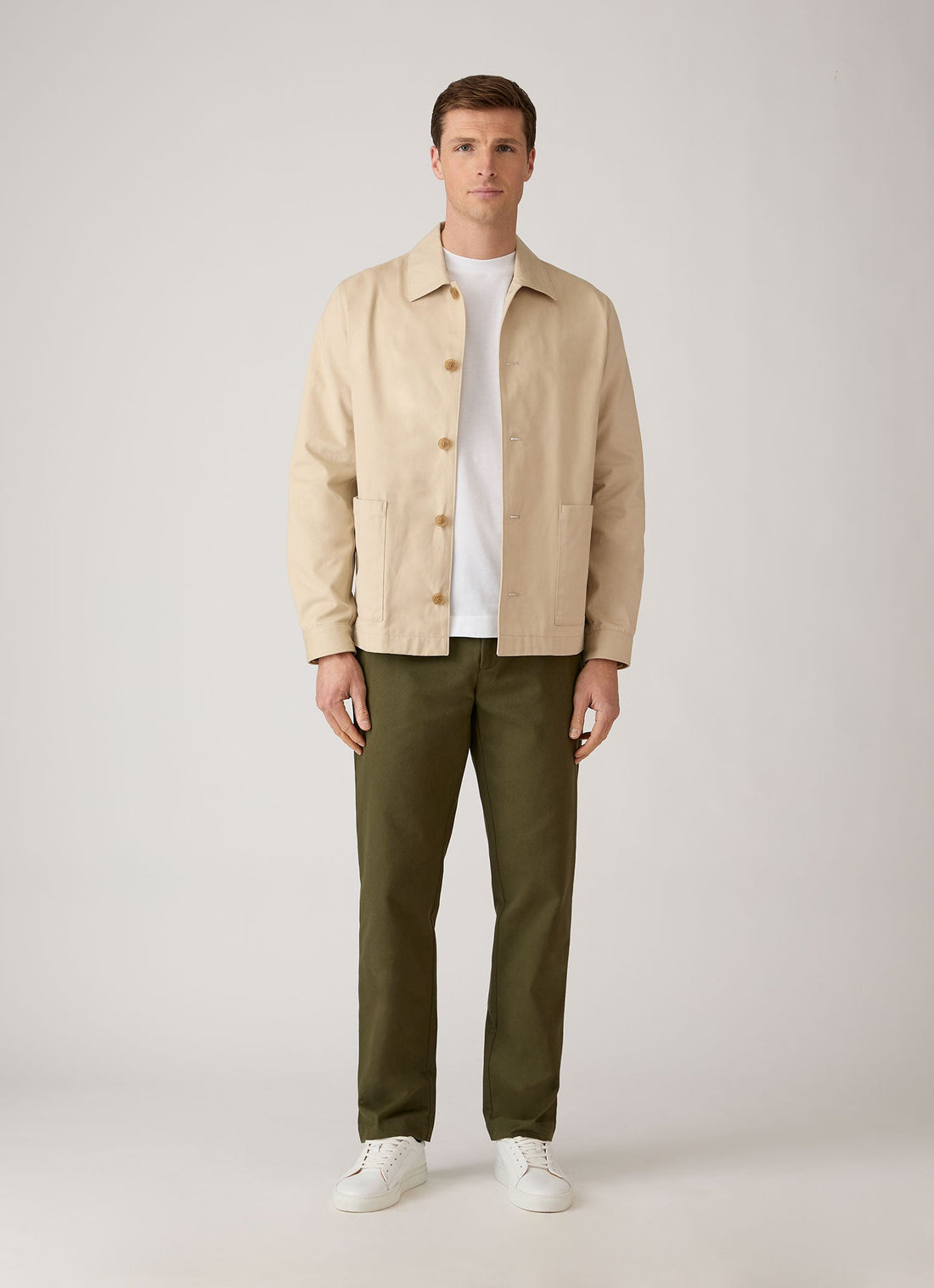 Men's Cotton Drill Trouser in Loden Green
