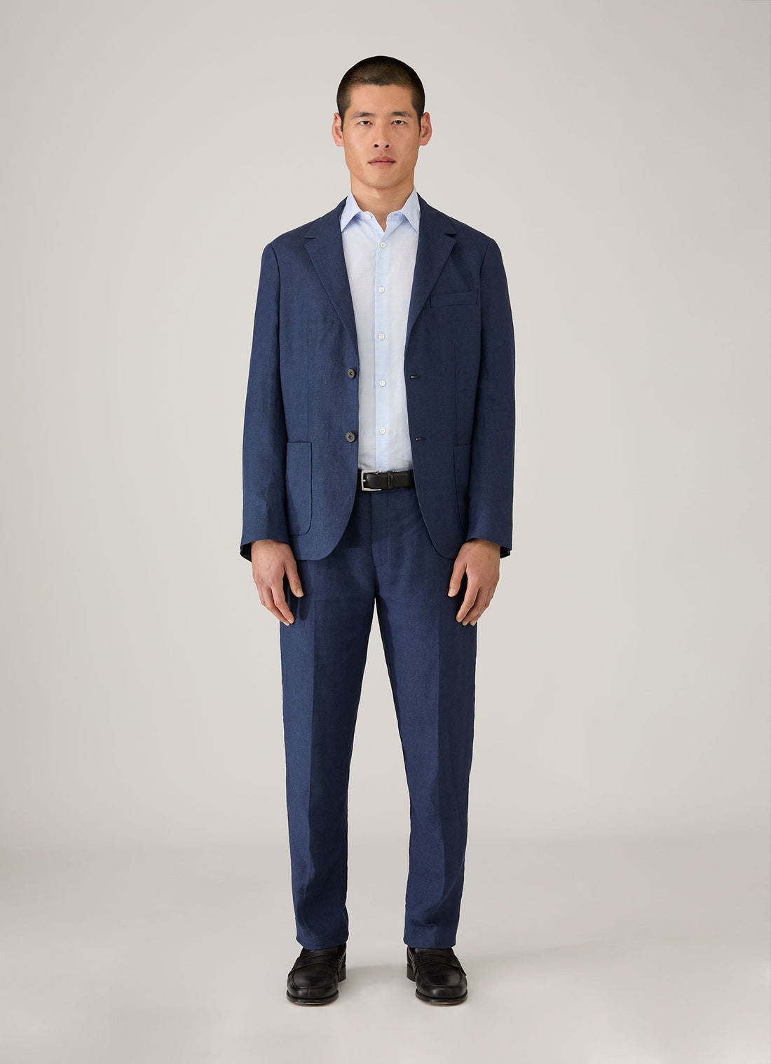 Men's Linen Trouser in Light Navy