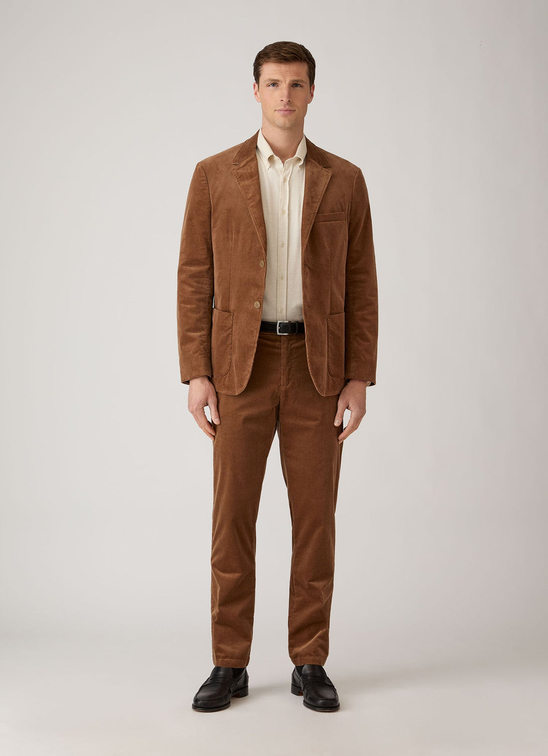 Men's Corduroy Trouser in Dark Beige