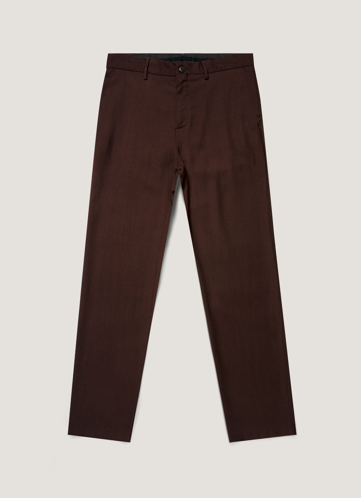 Men's Wool Twill Trouser in Dark Chocolate