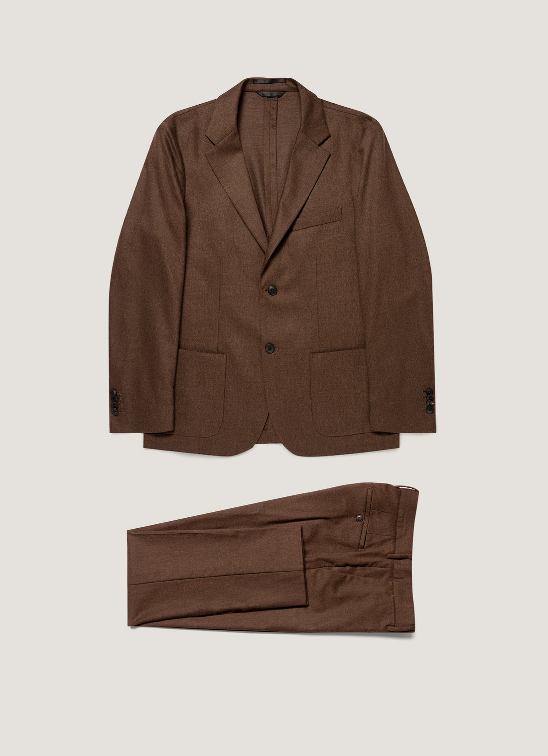 Wool Cashmere Flannel Two-Piece Suit