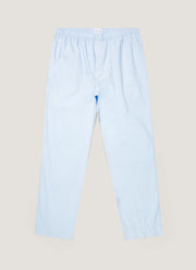 Men's Cotton Poplin Pyjama Trouser in Light Blue