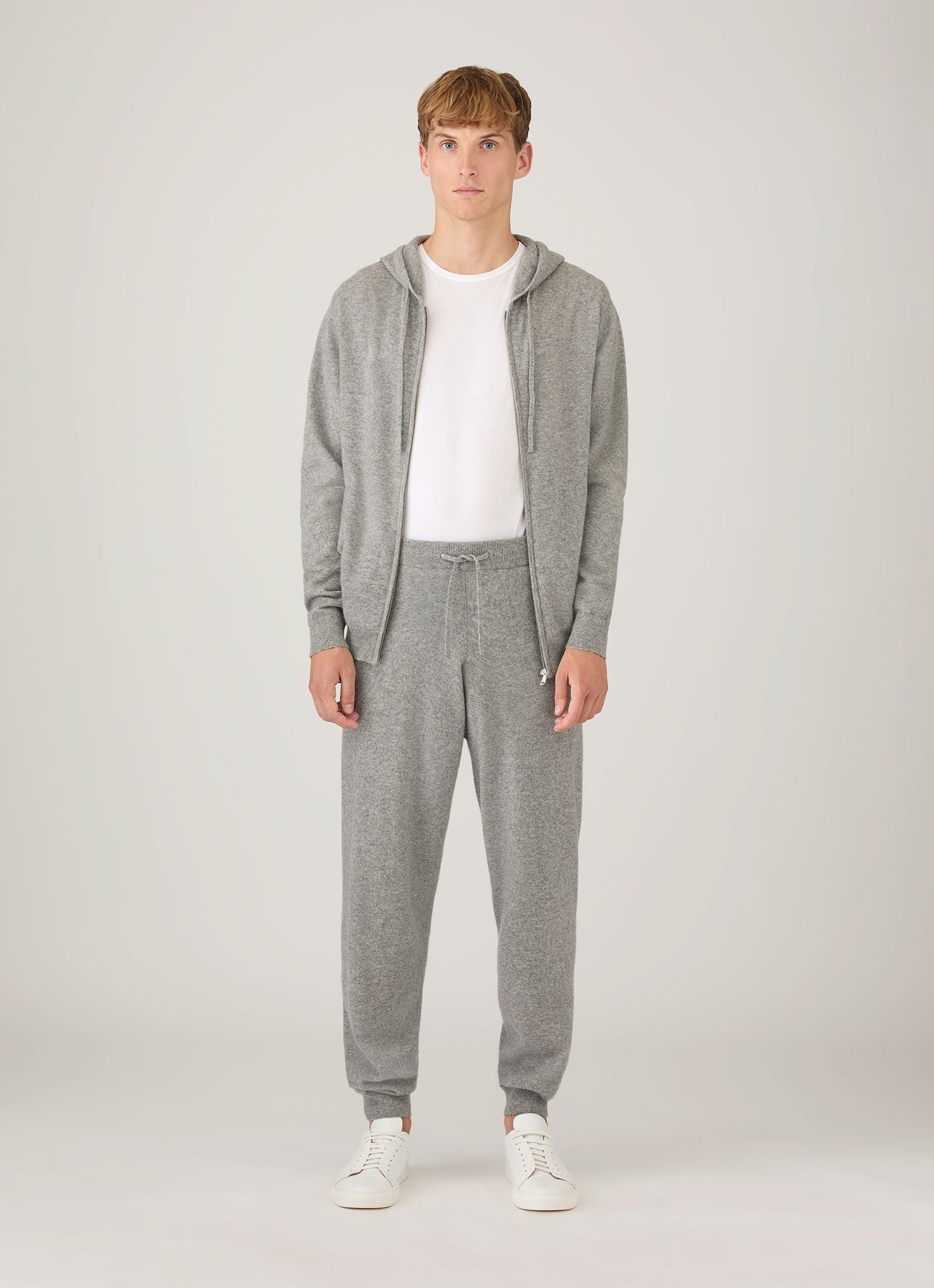 Men's Cashmere Lounge Pant in Grey Melange