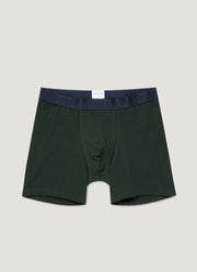 Men's Stretch Cotton Boxer Briefs in Seaweed