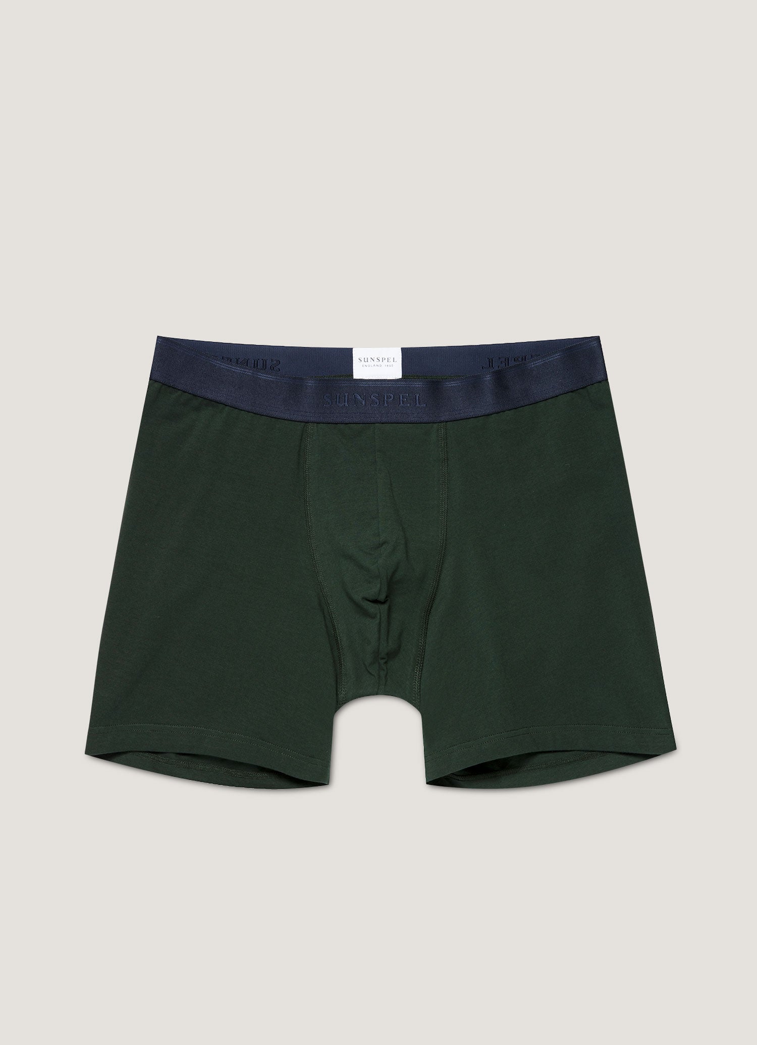 Men's Stretch Cotton Boxer Briefs in Seaweed