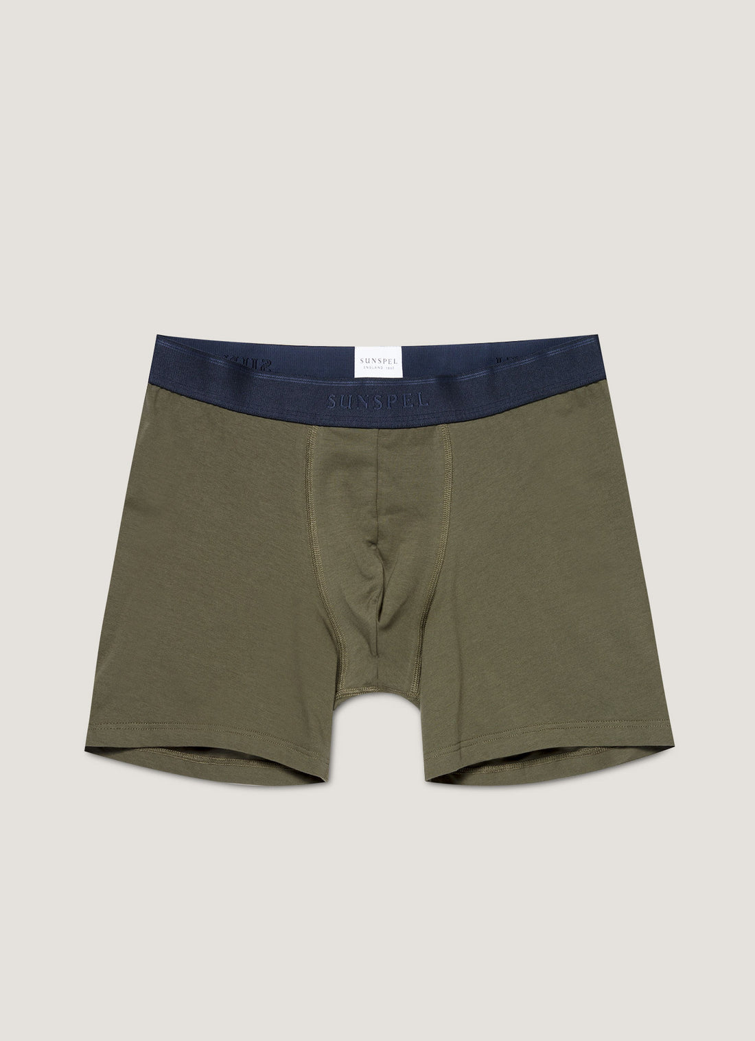 Men's Stretch Cotton Boxer Briefs in Khaki