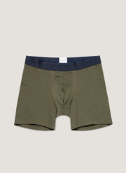 Men's Stretch Cotton Boxer Briefs in Khaki