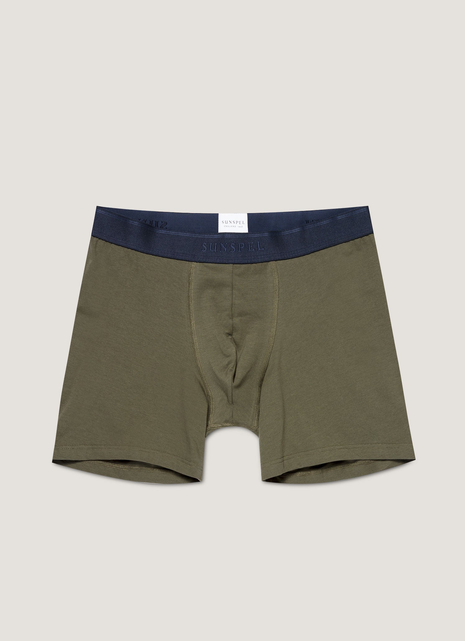 Men's Stretch Cotton Boxer Briefs in Khaki