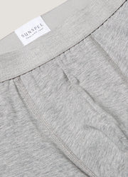 Men's Stretch Cotton Boxer Briefs in Grey Melange