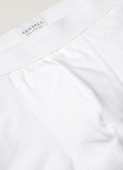 Men's Stretch Cotton Boxer Briefs in White
