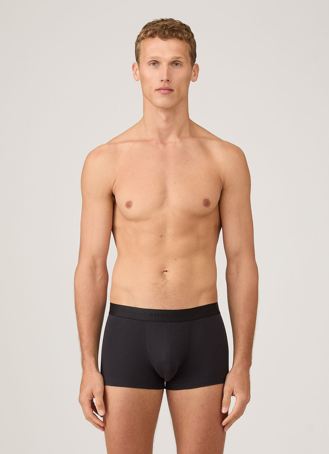 Men's Sea Island Cotton Trunks in Black