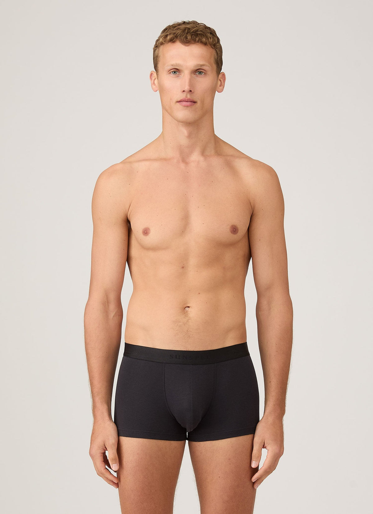Men's Sea Island Cotton Trunks in Black