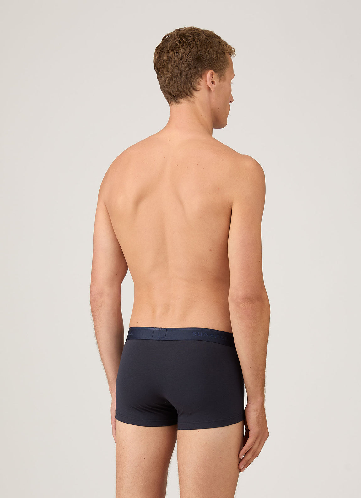 Men's Stretch Cotton Trunks 3-Pack in Navy