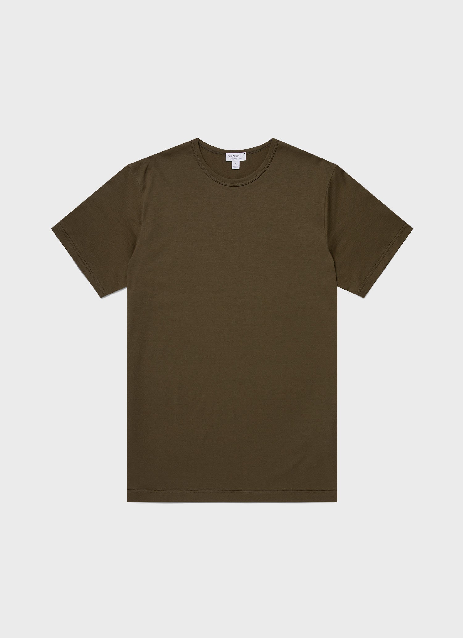 T-shirt Men\'s in Olive Classic Dark Sunspel |
