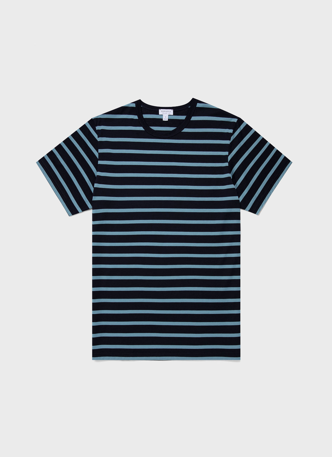 Men's Classic T-shirt in Navy/Como Blue Breton Stripe