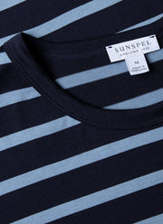 Men's Classic T-shirt in Navy/Como Blue Breton Stripe