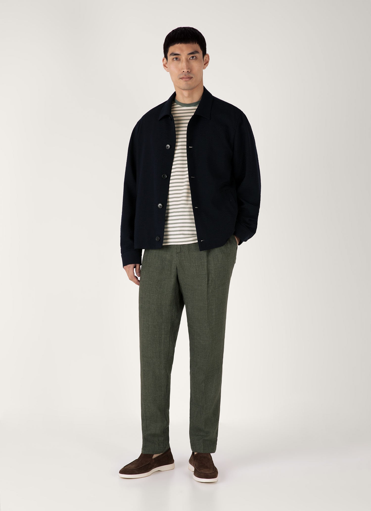 Men's Classic T-shirt in Dusk Green/Undyed