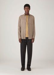 Men's Long Sleeve Classic T-shirt in Tan