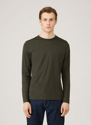 Men's Long Sleeve Classic T-shirt in Dark Green